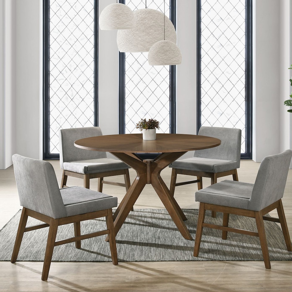 lulu dark brown dining table   