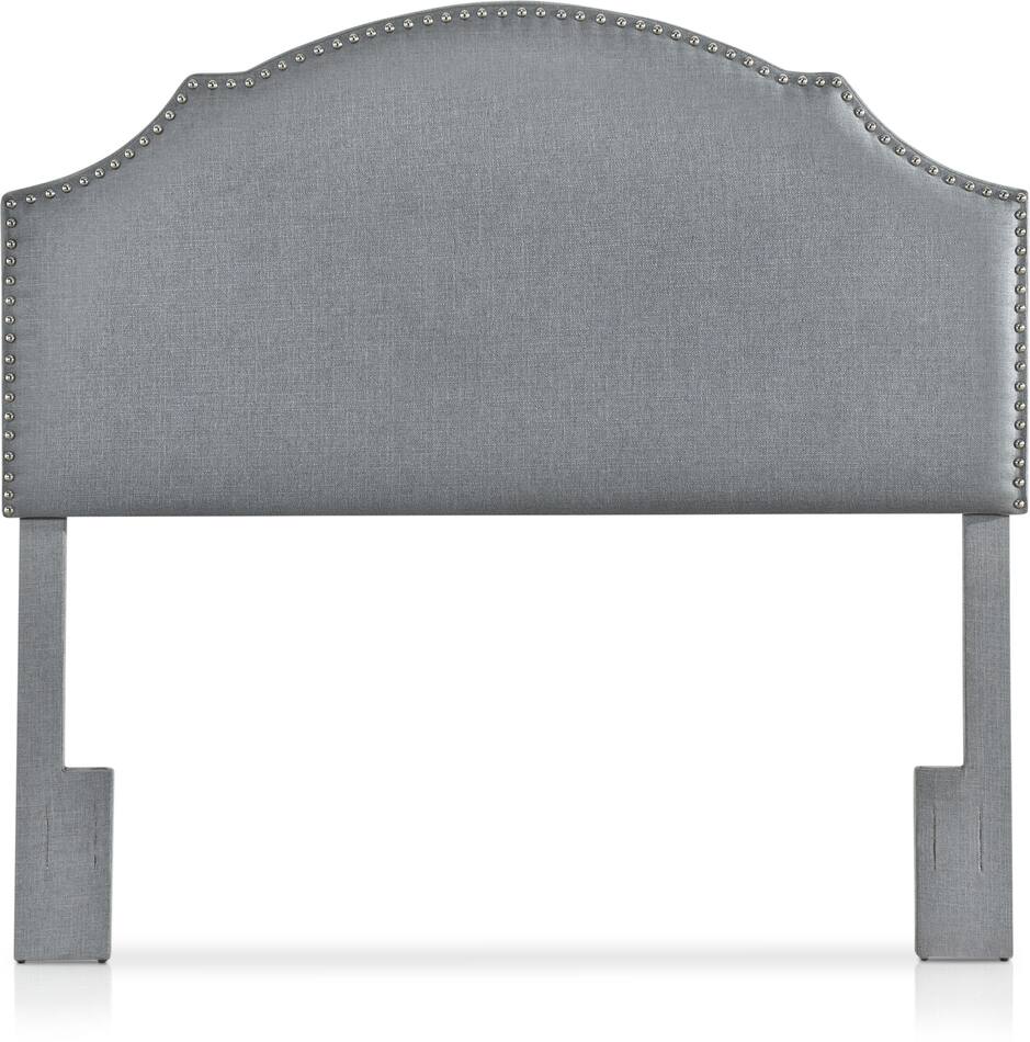 Luna King Upholstered Headboard Charcoal Gray Value City Furniture