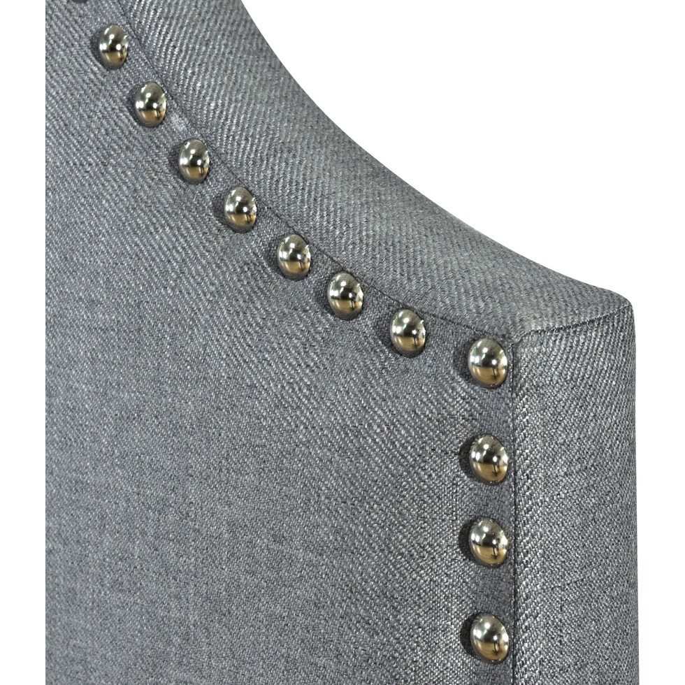 luna gray king headboard   