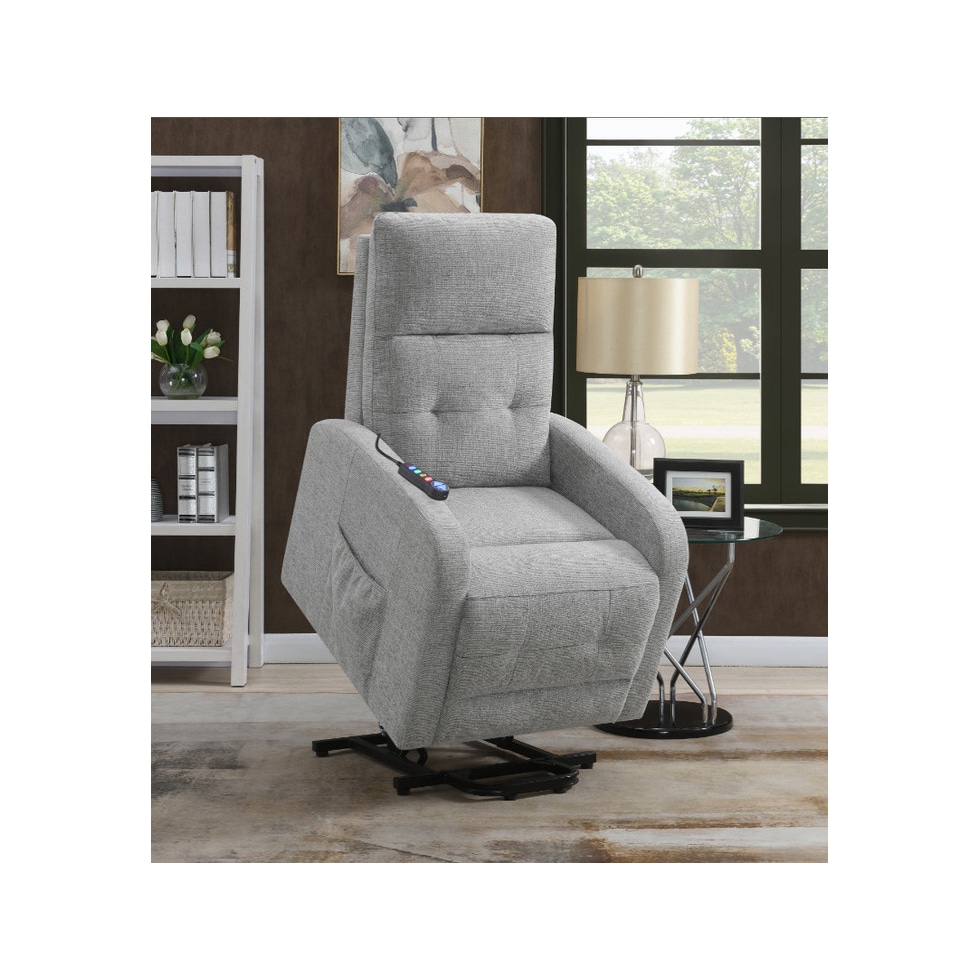 luna gray recliner   