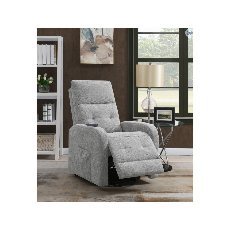 luna gray recliner   