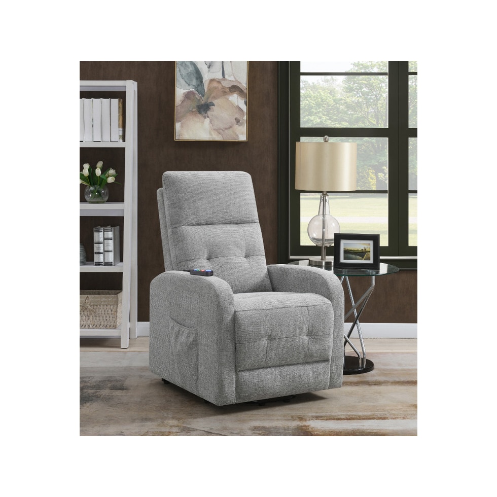 luna gray recliner   