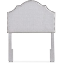 luna gray twin headboard   