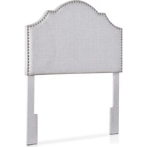 luna gray twin headboard   