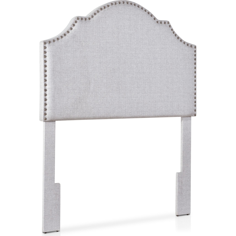 luna gray twin headboard   