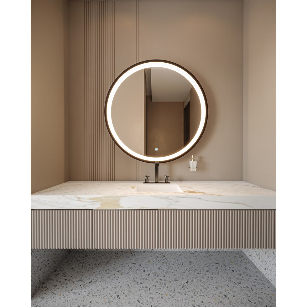 luna silver wall mirror   