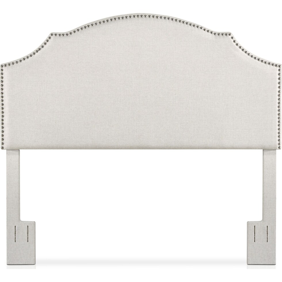 luna white full queen headboard   