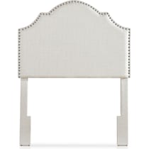 luna white twin headboard   
