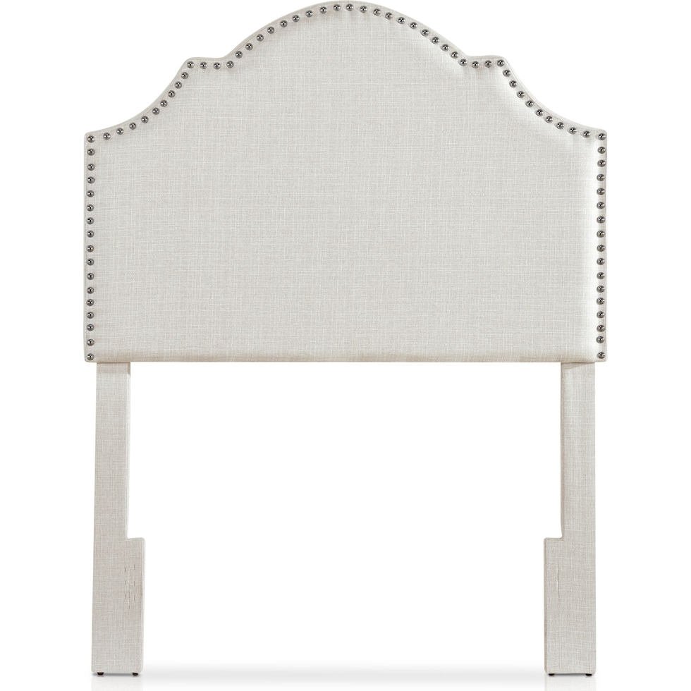 luna white twin headboard   