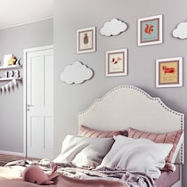 luna white twin headboard   