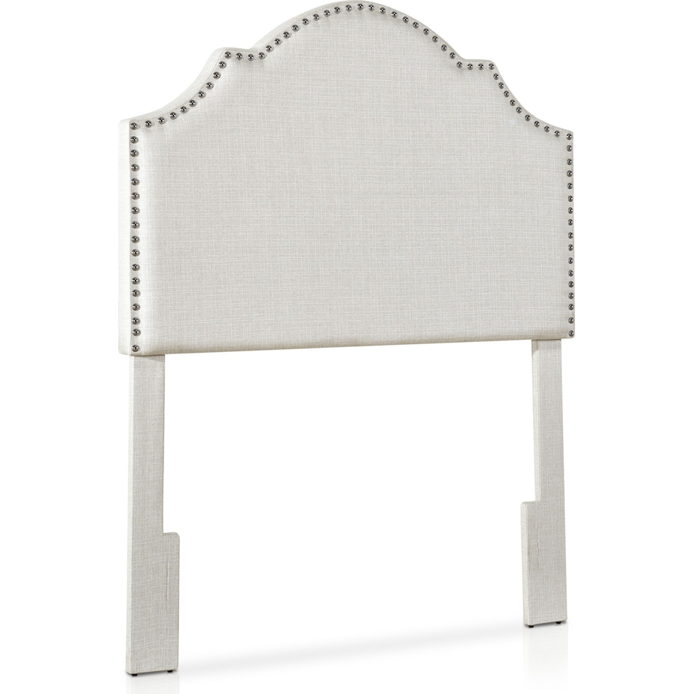 luna white twin headboard   