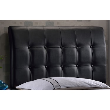 Lusso Full Upholstered Headboard - Black