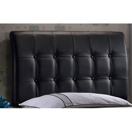 Lusso King Upholstered Headboard - Black