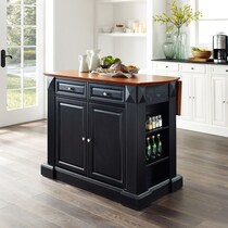luther black kitchen island   