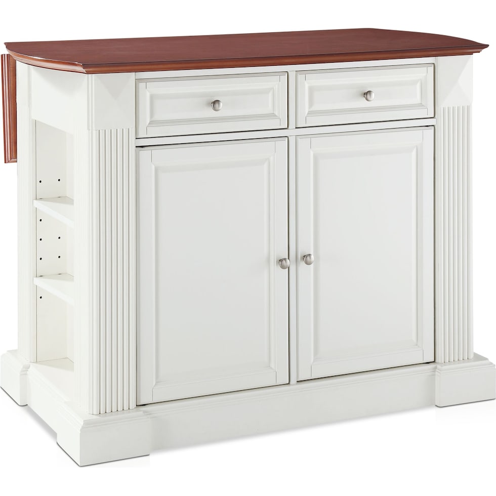 luther white kitchen island   