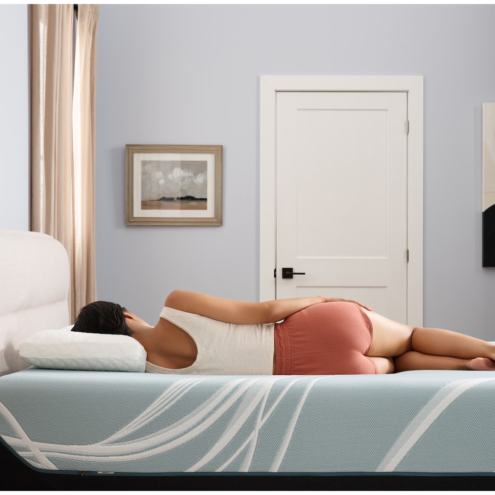 luxe adapt  white california king mattress   
