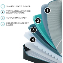 luxe adapt  white california king mattress   