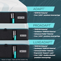 luxe adapt  white california king mattress   
