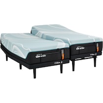 luxe adapt  white split california king mattress   