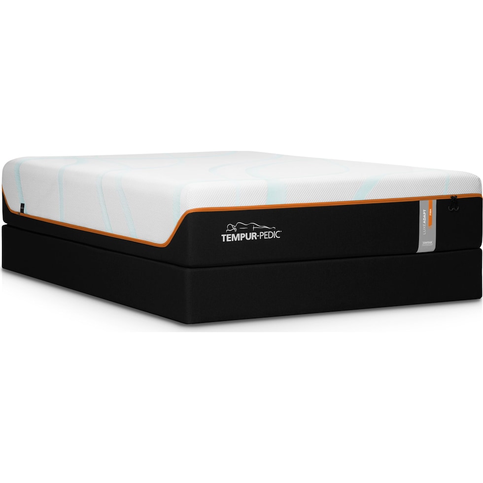 luxe adapt white queen mattress split foundation set   