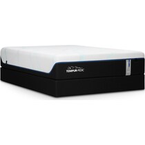 luxe adapt white queen mattress split low profile foundation set   