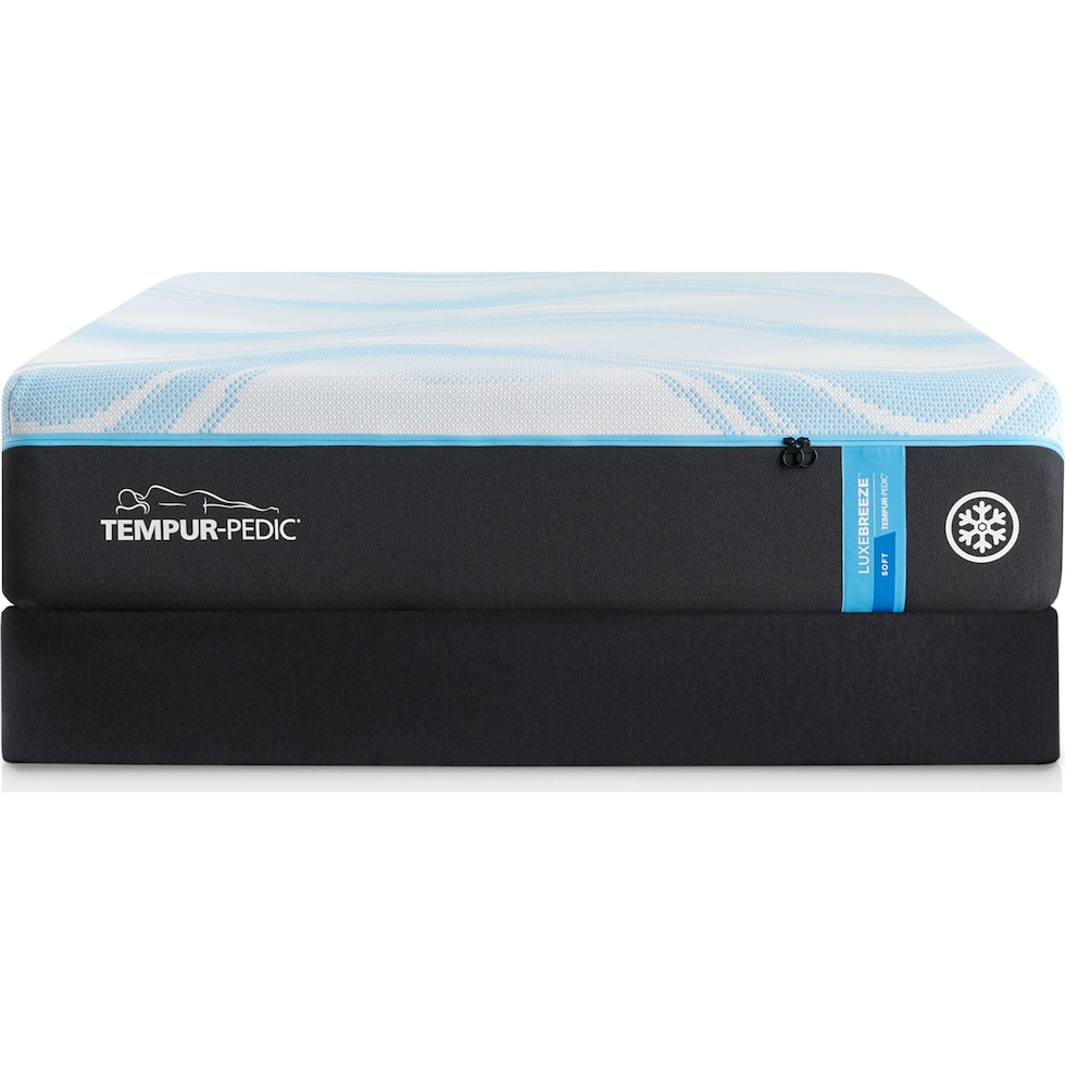 luxe breeze white king mattress foundation set   