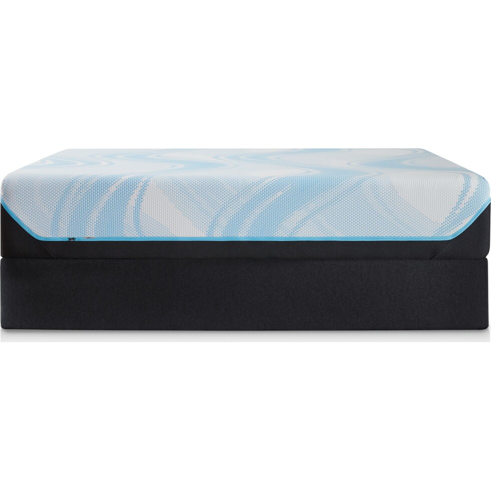 luxe breeze white king mattress foundation set   