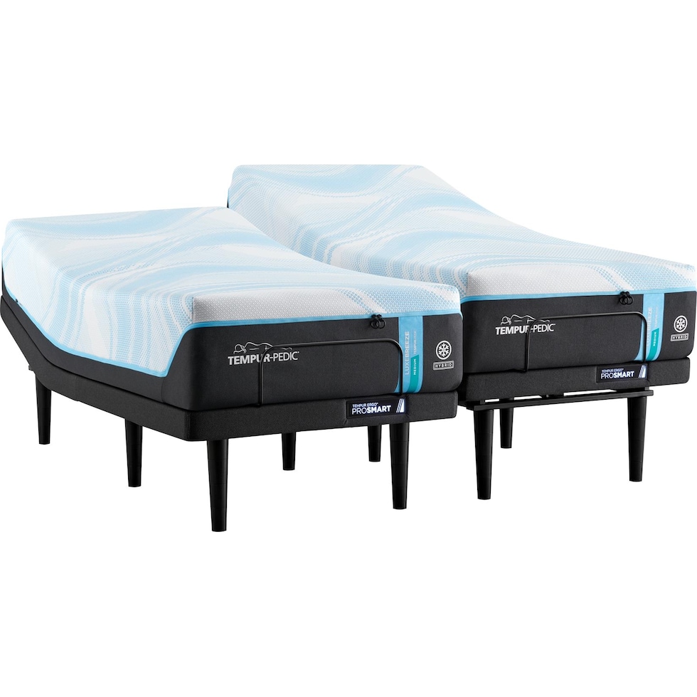 luxe breeze white split california king mattress   