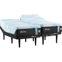 luxe breeze white split california king mattress   