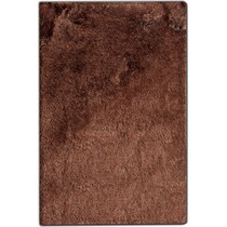 luxe chocolate dark brown area rug  x    