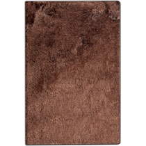 luxe chocolate dark brown area rug  x    