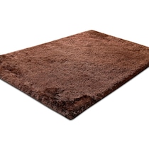 luxe chocolate dark brown area rug  x    