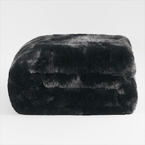 luxe faux throw black throw blanket   