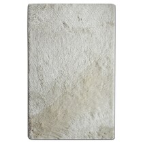luxe ivory white area rug ' x '   