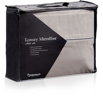 luxe micro gray king sheet set   