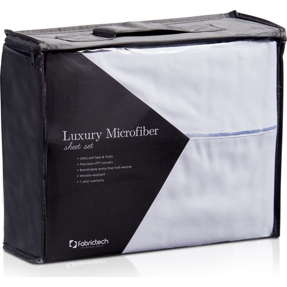 luxe micro white full sheet set   
