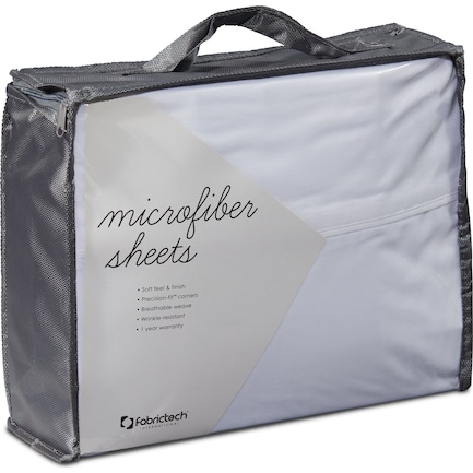 Microfiber Twin XL Sheet Set - White