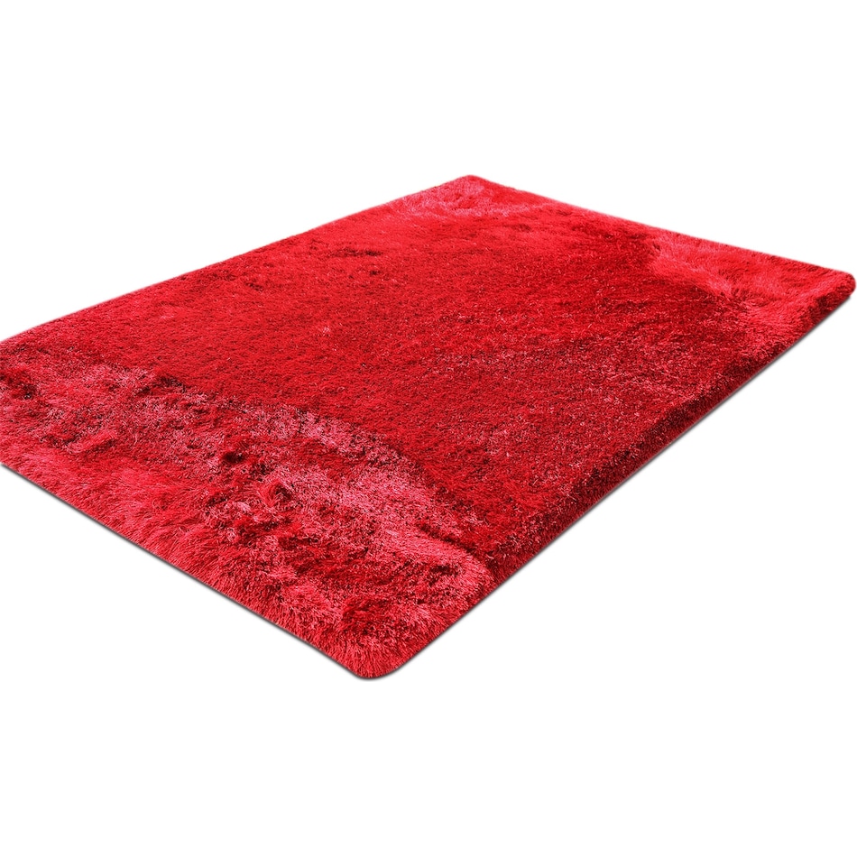 luxe ruby red area rug  x    