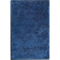 luxe sapphire blue area rug  x    