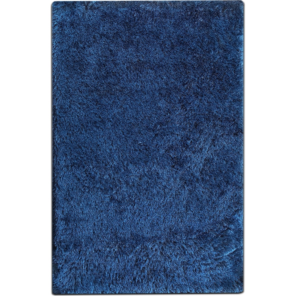 luxe sapphire blue area rug  x    