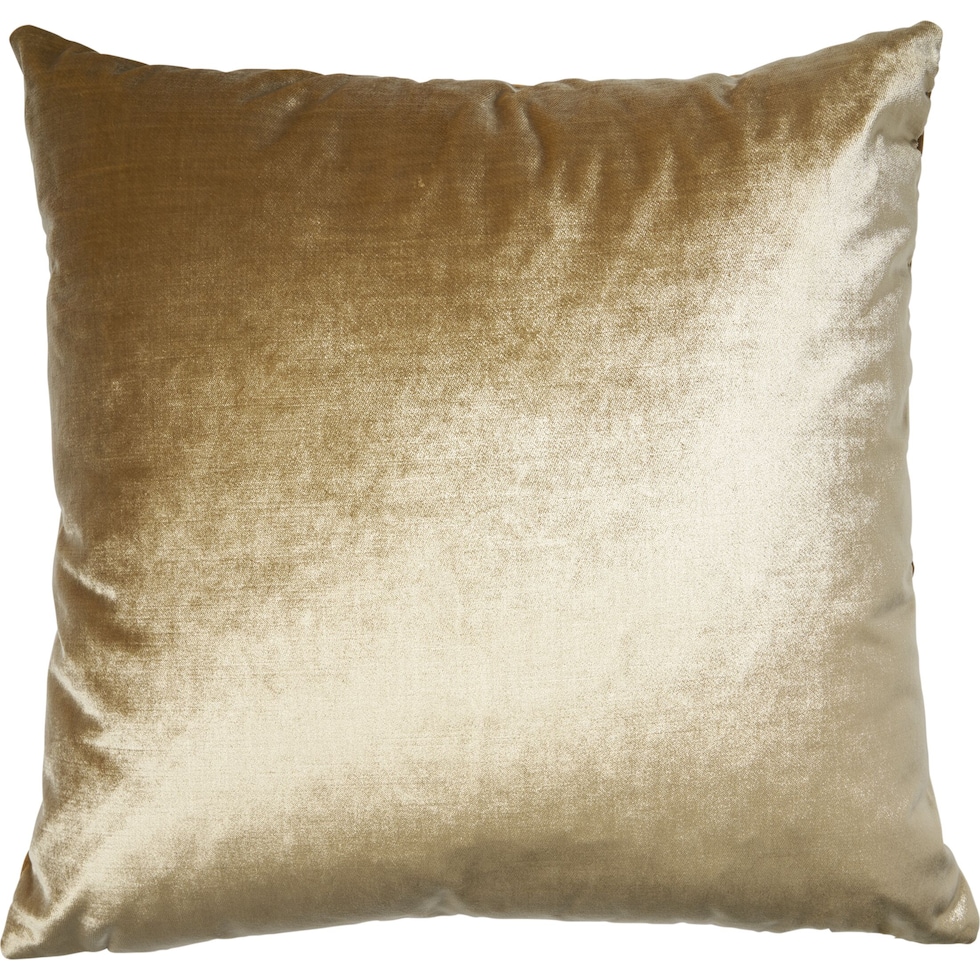 luxe velvet gold accent pillow   