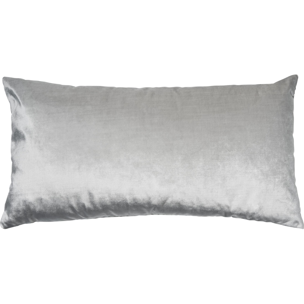luxe velvet silver accent pillow   