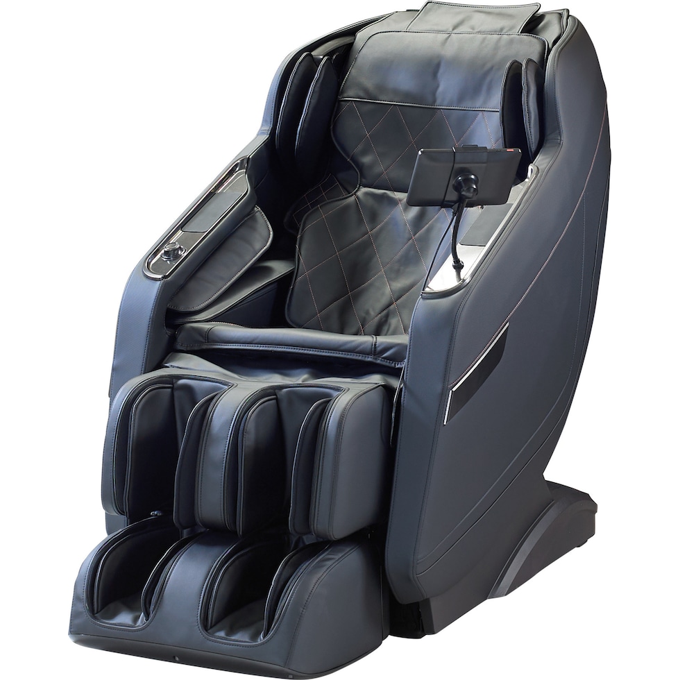 luxe black massage chair   