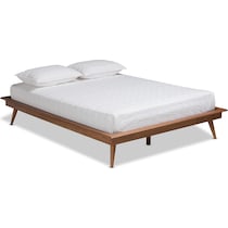 lylah dark brown king bed frame   
