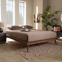 lylah dark brown king bed frame   