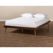 lylah dark brown king bed frame   