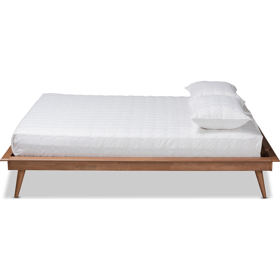 lylah dark brown king bed frame   