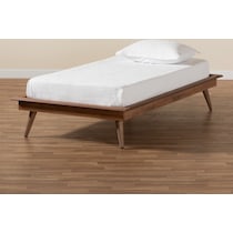 lylah dark brown twin bed frame   