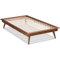 lylah dark brown twin bed frame   