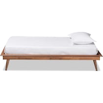 lylah dark brown twin bed frame   